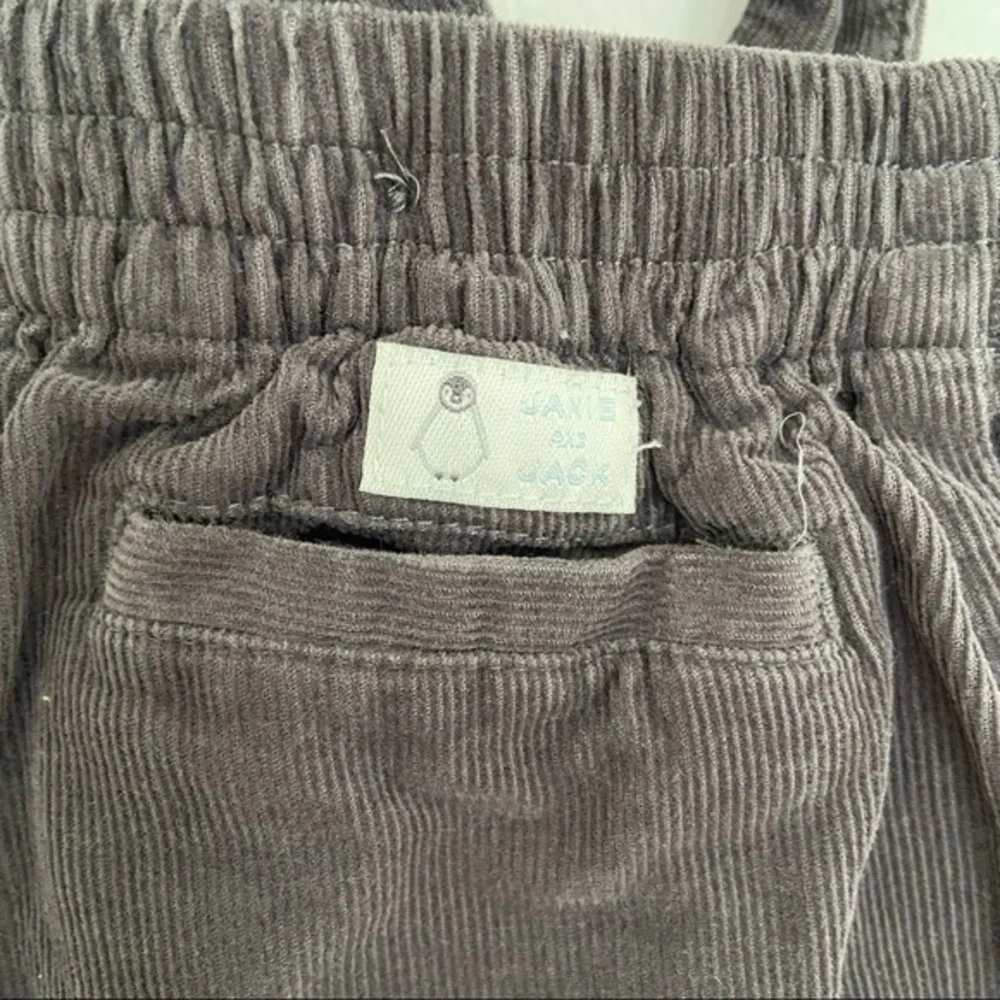 Janie and Jack grey corduroy suspender pants‎ 12-18